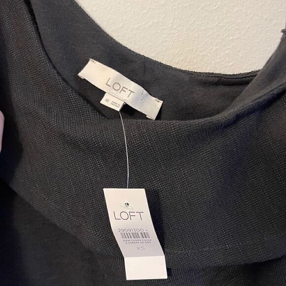 NWT Loft one shoulder black dress size xs - Picture 4 of 5